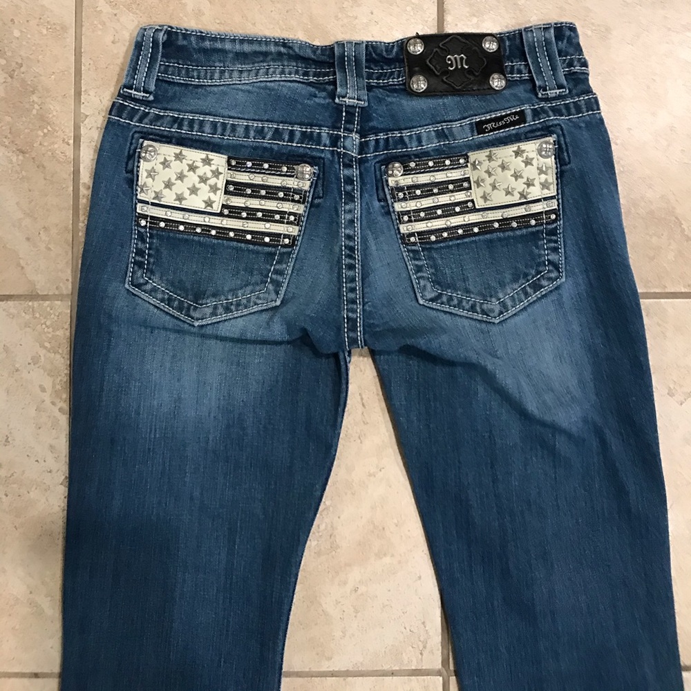 MISS ME RARE AMERICAN FLAG JEANS SIZE 27 - Picture 7 of 11